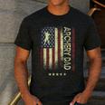 USA American Flag Archery Dad Men's Casual T-Shirt Dark Grey