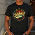 Vintage Awesome Single Dad Retro Fathers Day For Dad Grandpa Men's Casual T-Shirt Dark Grey