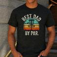 Vintage Disc Golf Dad Best Dad By Par Disk Golf Men's Casual T-Shirt Dark Grey
