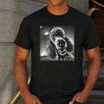 Vintage Poodle Selfie With UFO Alien Photobooth Dog Mom Dad Men's Casual T-Shirt Dark Grey Vintage Poodle Selfie With UFO Alien Photobooth Dog Mom Dad Men's Casual T-Shirt Dark Grey