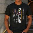Vintage USA Flag Billiards Player Proud Pool Dad Men's Casual T-Shirt Dark Grey