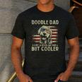 Vintage USA Flag Goldendoodle Doodle Dad Fathers Day Men Men's Casual T-Shirt Dark Grey