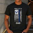 Vintage USA Flag Proud To Be An US Air Force Dad Men's Casual T-Shirt Dark Grey
