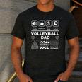Volleyball Dad Contents Of Sports Father Men's Casual T-Shirt Dark Grey