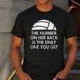 Volleyball Dad MoM Daughter Back Number Men's Casual T-Shirt Dark Grey Volleyball Dad MoM Daughter Back Number Men's Casual T-Shirt Dark Grey