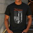 Welder Dad Like A Normal Dad Only Cooler USA Flag Welding Men's Casual T-Shirt Dark Grey