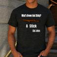 What's Brown And Sticky A Stick -Dad Jokes- Men's Casual T-Shirt Dark Grey