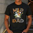 Wild Dad 1St Birthday Safari Jungle Animal Truck Men's Casual T-Shirt Dark Grey Wild Dad 1St Birthday Safari Jungle Animal Truck Men's Casual T-Shirt Dark Grey
