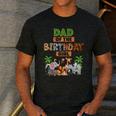 Wild Dad Of The Birthday Girl Zoo Safari Jungle Animal Men's Casual T-Shirt Dark Grey