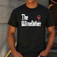 The Winefather Red Wine Tasting Fathers Day Dad Men's Casual T-Shirt Dark Grey