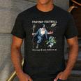 Wizard Dragon Fantasy Football Player Literal Dad Joke Men's Casual T-Shirt Dark Grey