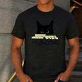 Women's Meowjong Cat Mahjong Chinese Game Cat Mom Dad Men's Casual T-Shirt Dark Grey