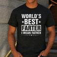 World's Best Farter I Mean Father Retro Father's Day Dad Men's Casual T-Shirt Dark Grey