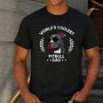World's Coolest Dog Dad Papa Men Pitbull Men's Casual T-Shirt Dark Grey