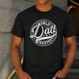 World’s Greatest Dad Father's Day Best Daddy Dad Ever Men's Casual T-Shirt Dark Grey