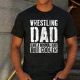 Wrestling Dad Shirt Men Fathers Day Wrestling Dad Men's Casual T-Shirt Dark Grey