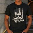 Yorkie Dad Cool Vintage Retro Proud American Men's Casual T-Shirt Dark Grey