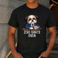 Zero Shihts Given Shih Tzu Dad Shih Tzu Mom Shih Tzu Men's Casual T-Shirt Dark Grey