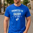 1st Time Dad EST 2026 New Dad New First Fathers Day Men's Casual T-Shirt Royal Blue