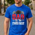 2 Year Old Racing Car Two Fast Birthday 2nd Family Dad Men's Casual T-Shirt Royal Blue