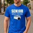 2026 Senior Bowling Dad Bowling Team Parent Helper Men's Casual T-Shirt Royal Blue