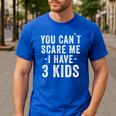 3 Kids Mom Of Three Dad Of 3 Children Parents Men's Casual T-Shirt Royal Blue