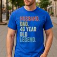 40th Birthday For Men Vintage Dad 1980 Men's Casual T-Shirt Royal Blue