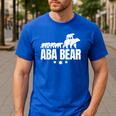 Aba Bear For Jewish Dad With Four Kids On Father's Day Men's Casual T-Shirt Royal Blue