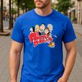 American Dad Show Logo With Family Cartoon Men's Casual T-Shirt Royal Blue