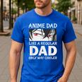 Anime Dad Like A Regular Dad Only Cooler Fathers Day Otaku Men's Casual T-Shirt Royal Blue