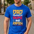 Anime Fathers Day Japanese Manga Otaku Kawaii Anime Dad Men's Casual T-Shirt Royal Blue