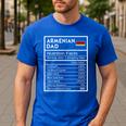Armenian Dad Nutrition Facts National Pride For Dad Men's Casual T-Shirt Royal Blue
