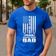 Army Dad Shirt My Son Has Your Back Proud National Guard Dad Men's Casual T-Shirt Royal Blue