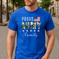 Army Graduation Proud Military Family Mom Dad Brother Sister Men's Casual T-Shirt Royal Blue