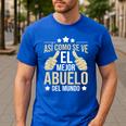 Así Como Se Ve El Mejor Abuelo Del Mundo Grandfather Dad Men's Casual T-Shirt Royal Blue