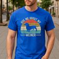 Ask Me About My Weiner Dachshund Dad Men's Casual T-Shirt Royal Blue
