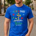 Autism Dad Son Father Autistic Kid Awareness Jesus Christian Men's Casual T-Shirt Royal Blue