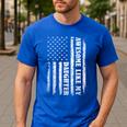 Awesome Like My Daughter Men For Dad Fathers Day Men's Casual T-Shirt Royal Blue