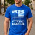 Awesome Like My Daughters Men Fathers Day Dad Men's Casual T-Shirt Royal Blue
