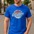Awesome Like My Daughters Vintage Dad Quote Father Day Men's Casual T-Shirt Royal Blue