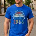 Awesome Since January 1966 60 Year Old 60th Birthday Men Dad Men's Casual T-Shirt Royal Blue Awesome Since January 1966 60 Year Old 60th Birthday Men Dad Men's Casual T-Shirt Royal Blue