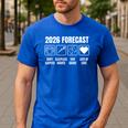 Baby Coming Soon 2026 Forecast Baby Shower New Dad Mom Men's Casual T-Shirt Royal Blue