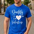 Baby Reveal Valentine Pregnancy Announce Daddy Shirt Men's Casual T-Shirt Royal Blue