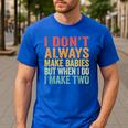 Baby Twins For Pregnant Mum Dad Men's Casual T-Shirt Royal Blue