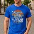 Back Legend Husband Dad Grandpa 77 Year Old 77th Birthday Men's Casual T-Shirt Royal Blue