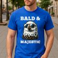 Bald & Majestic Sexy Bald Guy Dad Men's Casual T-Shirt Royal Blue