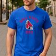 Ball State University Cardinals Arched Dad Men's Casual T-Shirt Royal Blue