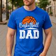 Basketball Dad Basketball Player Game Day Father's Day Men's Casual T-Shirt Royal Blue