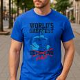 Batman Greatest Dad Men's Casual T-Shirt Royal Blue