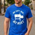 BBQ Pit Reverse Flow Smoker Accessory Dad Grill Men's Casual T-Shirt Royal Blue